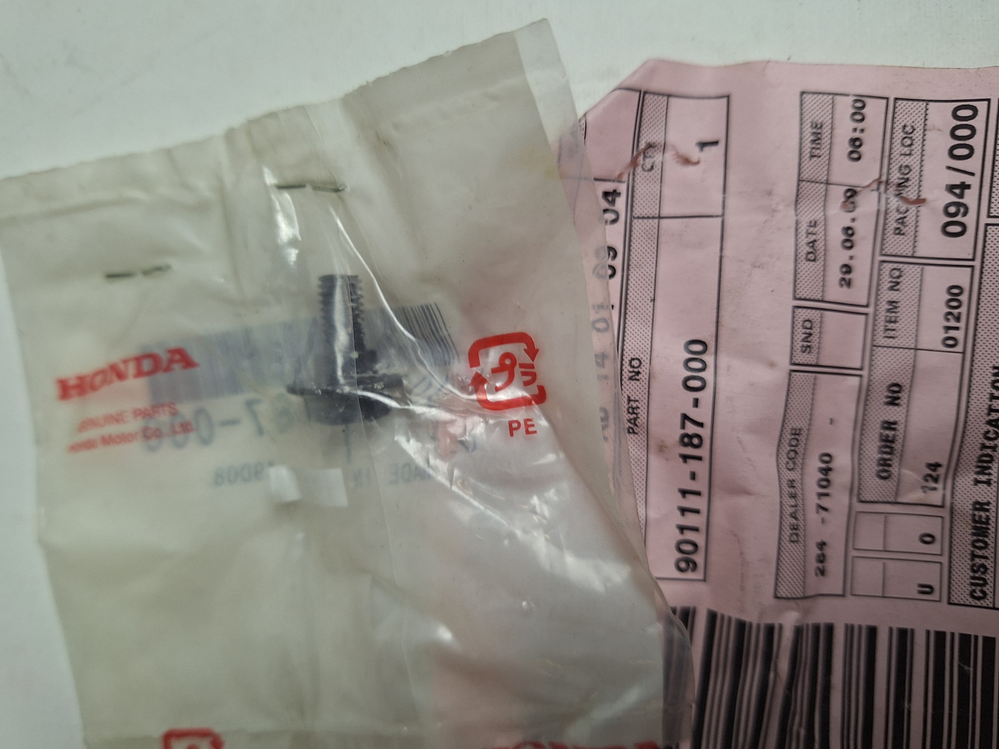 Picture of SCHRAUBE 6MM  90111-187-000  MX 50 Z / MZ                      